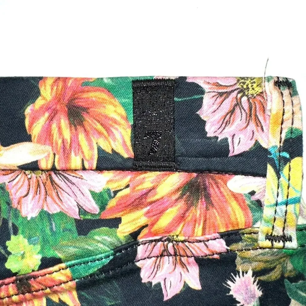 7 For All Mankind Floral Gwenevere Skinny Jeans Size 25